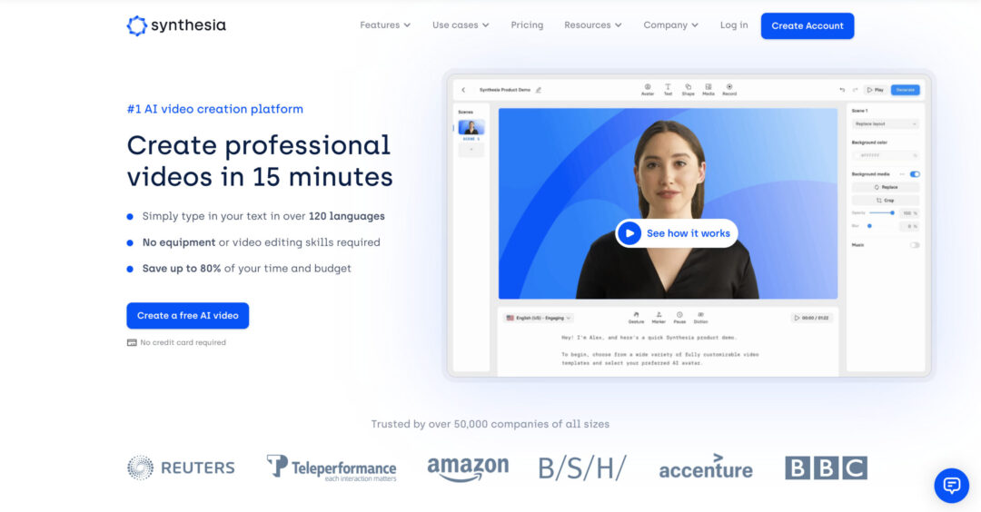 Synthesiaで革新的ビデオ制作を！日本市場にも新風を巻き起こすか？超リアルなAIアバターがアナウンサーに！