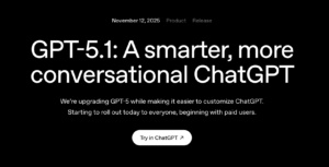 OpenAIがGPT-5.1を発表！「賢いツール」から「心通うパートナー」へ