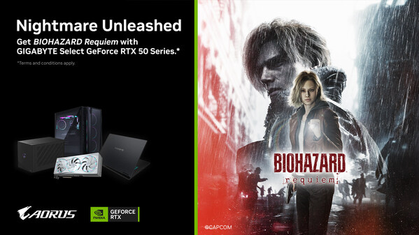 GIGABYTEはNVIDIA® GeForce RTX™と連携し、Biohazard Requiem向けにバンドルなどの共同プロモーションに参加しています