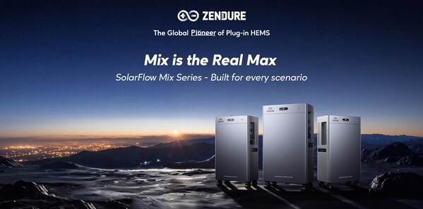 Zendure、欧州で「SolarFlow Mix Series」を発表 — 3つの家庭用蓄電システム、1つのプラットフォームで電気代を最大91％削減