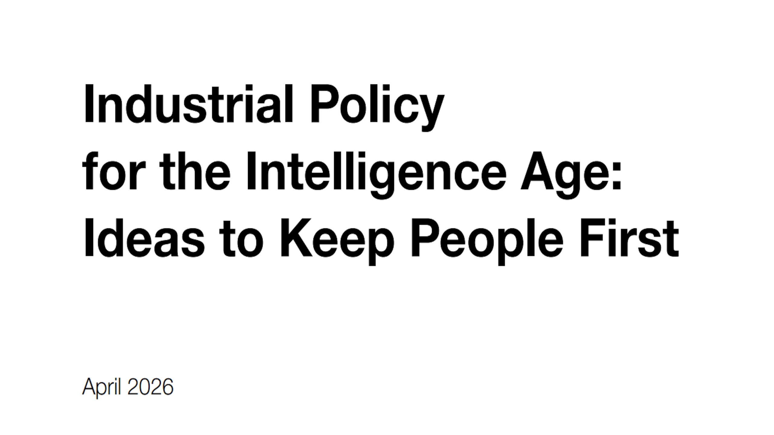 OpenAIはAI時代の社会をどう考えているのか｜人を中心にした産業政策を読み解く