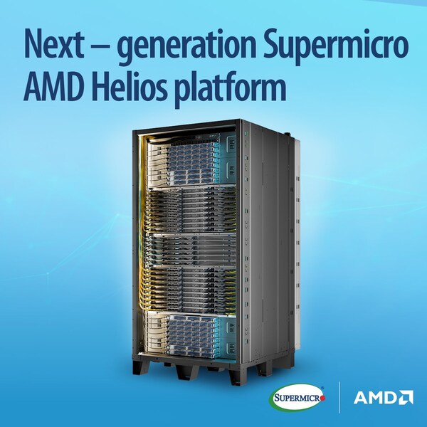 Supermicro、AMD HeliosプラットフォームでラックスケールAIのリーダーシップを拡大し、導入と運用効率を加速
