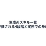 生成AIスキル一覧｜転職で評価される4段階と実務での身につけ方